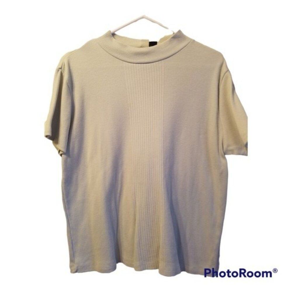 Mock Neck Light Sage Green Shirt Size L